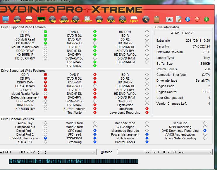 ATAPI iHAS122 SCI CdRom Device "Audio CD"