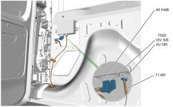 Schemat podłączenia czujników parkowania - Peugeot Partner Teepe 2018r.