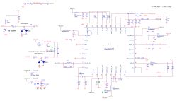Schemat fragmentu tunera z układem MxL5007T i elementami wejściowymi RF