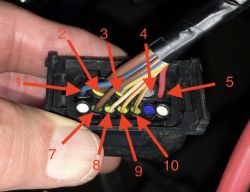 Schemat pinów wiązki dla adaptacyjnych xenonów BMW Seria 4