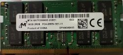 Moduł pamięci RAM SODIMM 16GB z etykietą Micron.
