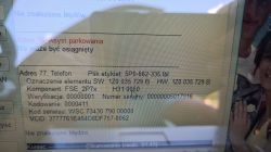 Zrzut ekranu diagnostyki systemu parkowania w Skodzie Octavia 2