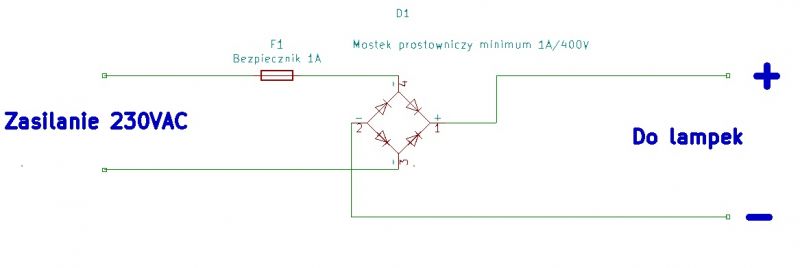 Podłączenie lampek choinkowych LED z 7 przewodami bez sterownika