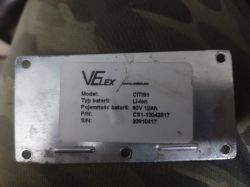 Tabliczka znamionowa hulajnogi Velex Citis1 CS1 z baterią 60V 12Ah