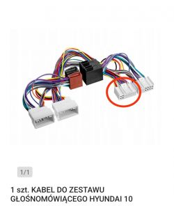 Przewody z kostkami do zestawu głośnomówiącego Hyundai