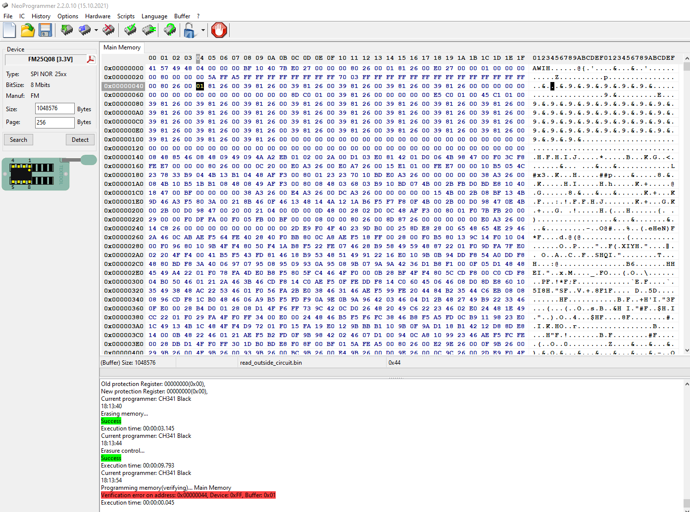 Neoprogrammer Tutorial Exploring A9 Minicam Variation: XF16 PB380EA6341 MCU, T25S80 SPI Flash ...