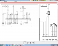 Schemat instalacji elektrycznej modułu ABS w samochodzie.