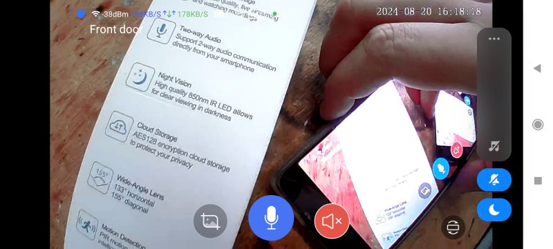 WiFi wireless video intercom - test, app and interior WiFi wireless video intercom - test, app and interior