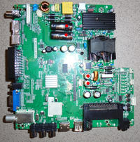 Blaupunkt 40" model: 40/133I-WB-5B-F - kondensatory w sekcji zasilania
