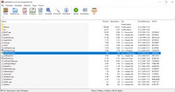 List of source files in ZIP file management software.