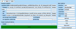 Firmware options configuration panel for BL602
