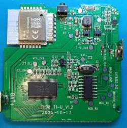 TH08C PCB with T1-U-HL module and label TH08_T1-U_V1.2 2025-10-13