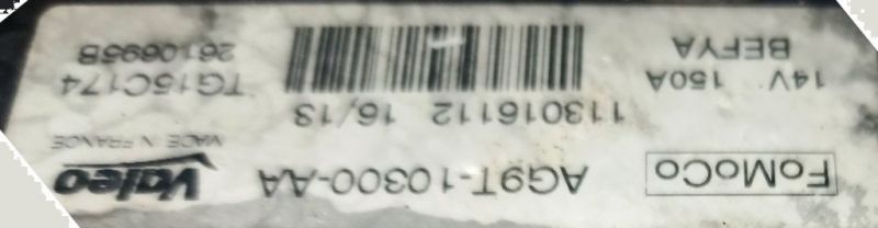 Numery katalogowe części do alternatora FORD AG9T-10300-AA: łożyska, koło, regulator