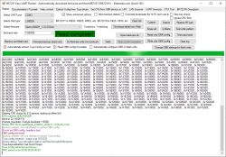 BK7231 Easy UART Flasher screen showing completed memory read and hex data.