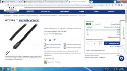 Zrzut ekranu strony internetowej z informacjami o czujniku temperatury NTC-TPE-A1T.