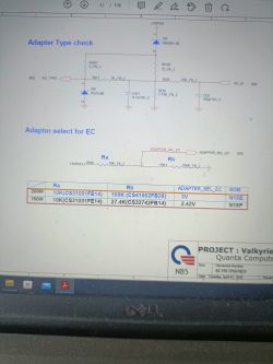 Schemat elektryczny sprawdzania typu adaptera i wyboru adaptera EC.