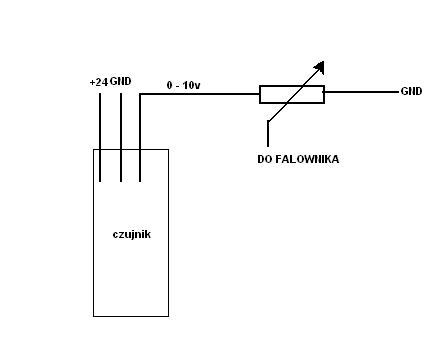 Sterowanie falownikiem wej. analogowe - czujnik Sterowanie falownikiem wej. analogowe - czujnik