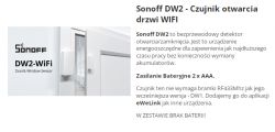 Sonoff DW2 - Wireless WiFi Door Opening Sensor Sonoff DW2 WiFi door opening sensor mounted on a door.