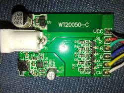 WT20050-C controller module on printed circuit board WT20050-C electronic module on PCB with components and soldered wires