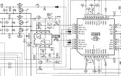 Schemat elektroniczny układu radia Sony XR-C420RDS.