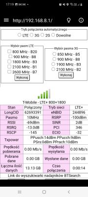 Lokalizacja ZTE MF258K pomiędzy dwoma BTS-ami vs. odizolacja oraz wybór anteny LTE Signaflex