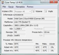 Jak podkręcić Intel E4500 na ASUS P5KPL-SE i nVidia 9800GT?