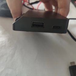 Close-up of USB-A and USB-C ports on DP100 power supply