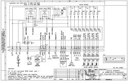 Schemat elektryczny układu ABS z czujnikami prędkości kół i jednostką hydrauliczną