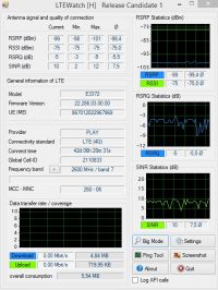 Huawei E5180s-22 - identyfikacja BTS - szybkość LTE Play
