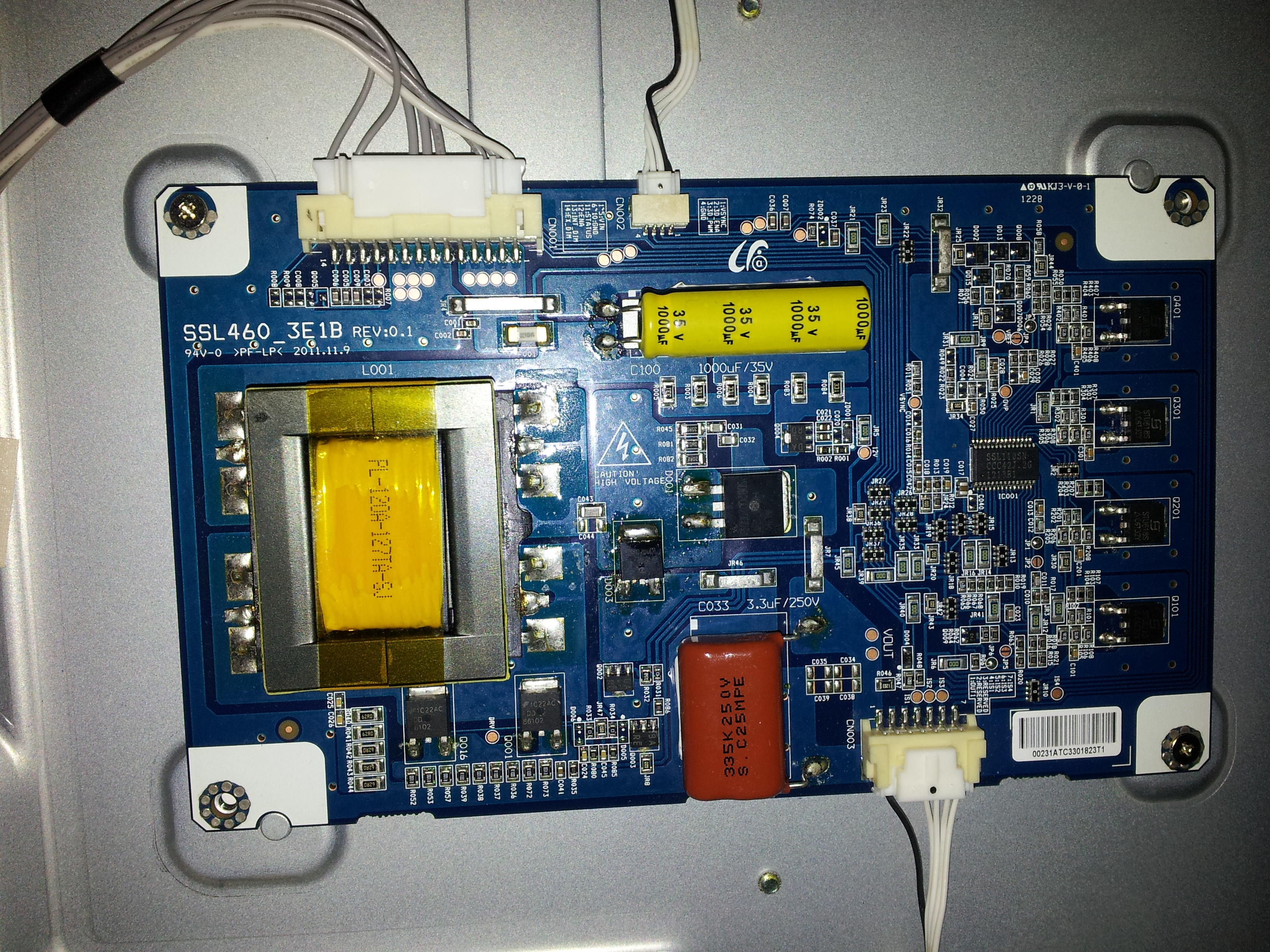 Toshiba 46TL963 Brak podświetlenia matrycy elektroda.pl
