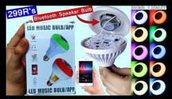 Żarówka LED z wbudowanym głośnikiem Bluetooth i funkcją zmiany kolorów RGB.