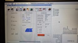 Zrzut ekranu oprogramowania Atmel Flip 2.4.6 z informacjami o mikrokontrolerze AT89C51RB2.