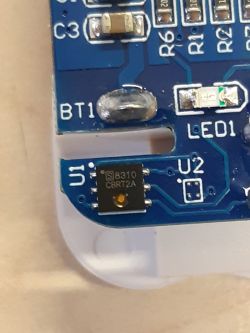 Image of a circuit board section with a component labeled 8310 CBRT2A.