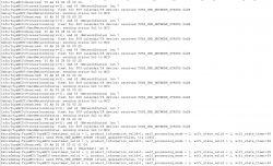 Screenshot of TuyaMCU interface logs containing a series of debugging information about network status and heartbeat.