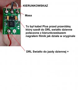 Samochód z USA problem ze światłem do jazdy dziennej i kierunkowskazem