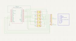 Circuit diagram with NodeMCU CB3S module and optoisolators.