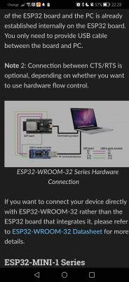 Schemat połączenia ESP32-WROOM-32 z komputerem