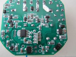 MOES MS108WR Module Circuit Board Close-up of a circuit board from the MOES MS108WR smart curtain switch module.