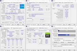 Zrzuty ekranu CPU-Z pokazujące dane laptopa z i5-12500H i RTX 2050