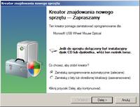 Windows XP - Podłaczenie klawiatury lub myszy USB, instalacja nie Plug'n'Play