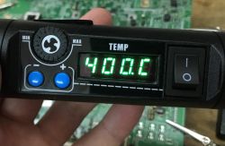 Portable hot air WEP 8858, the so-called plastic welder - motherboard tests and temperature measurem