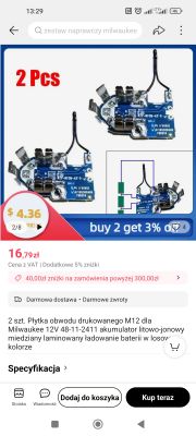 Nierówna ładowanie baterii Milwaukee 12V 6ah - napięcia ogniw różnią się