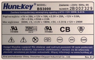 HuntKey model: BS-3000 300W naprawa? HuntKey model: BS-3000 300W naprawa?