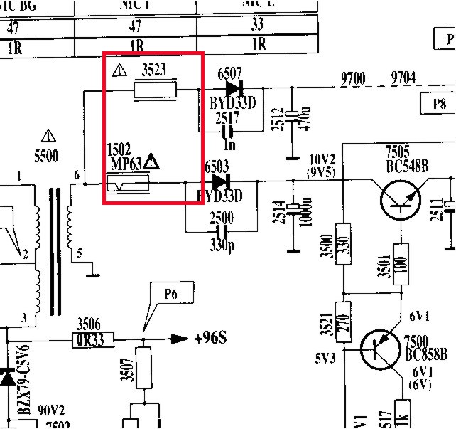 Philips 21pt1342 58 шасси l6 схема