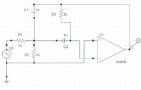 Jak obliczyć wartości R1, R2, R3 dla filtru pasmowo-przepustowego 10Hz w PSpice?