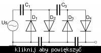 Powielacz napięcia jednopołówkowy i dwupołówkowy
