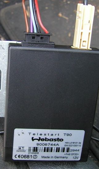 Układ pinów złącza Webasto Telestart T90 VW