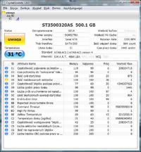 Dysk Seagate 7200.11 500GB - Chrobotanie i błędy w MHDD oraz HD Tune