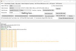 Screenshot of BK7231 Easy UART Flasher program with connection errors.