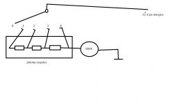 podłączenie przełącznik 5 pozycyjny do dmuchawy 12v